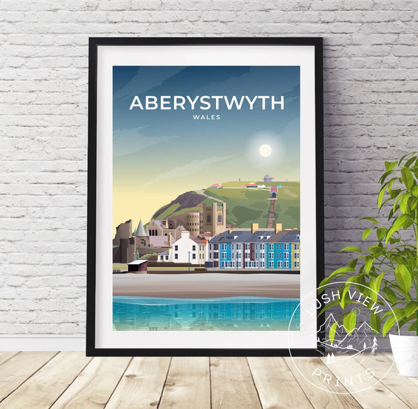 ABERYSTWYTH - WALES - LUSH VIEW PRINTS