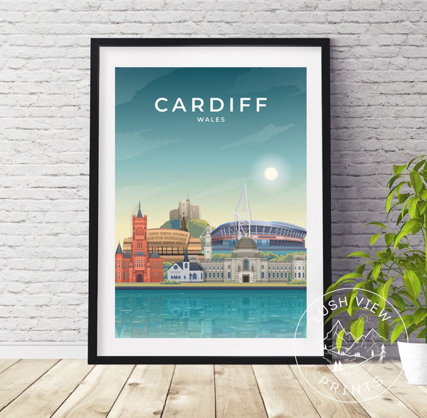 CARDIFF - WALES - LUSH VIEW PRINTS