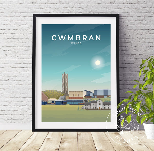 CWMBRAN - WALES - LUSH VIEW PRINTS