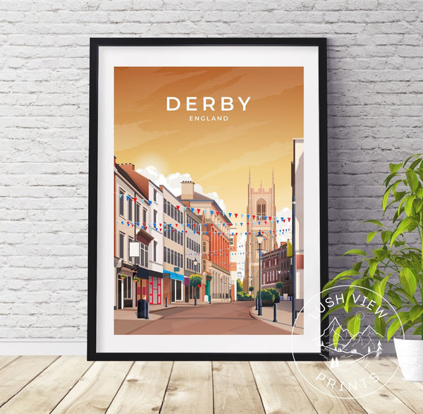 DERBY - ENGLAND - LUSH VIEW PRINTS