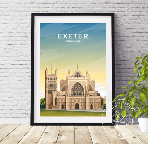 EXETER - ENGLAND - LUSH VIEW PRINTS