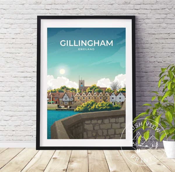 GILLINGHAM - ENGLAND - LUSH VIEW PRINTS