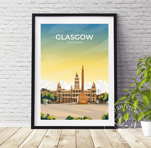 GLASGOW - SCOTLAND - LUSH VIEW PRINTS