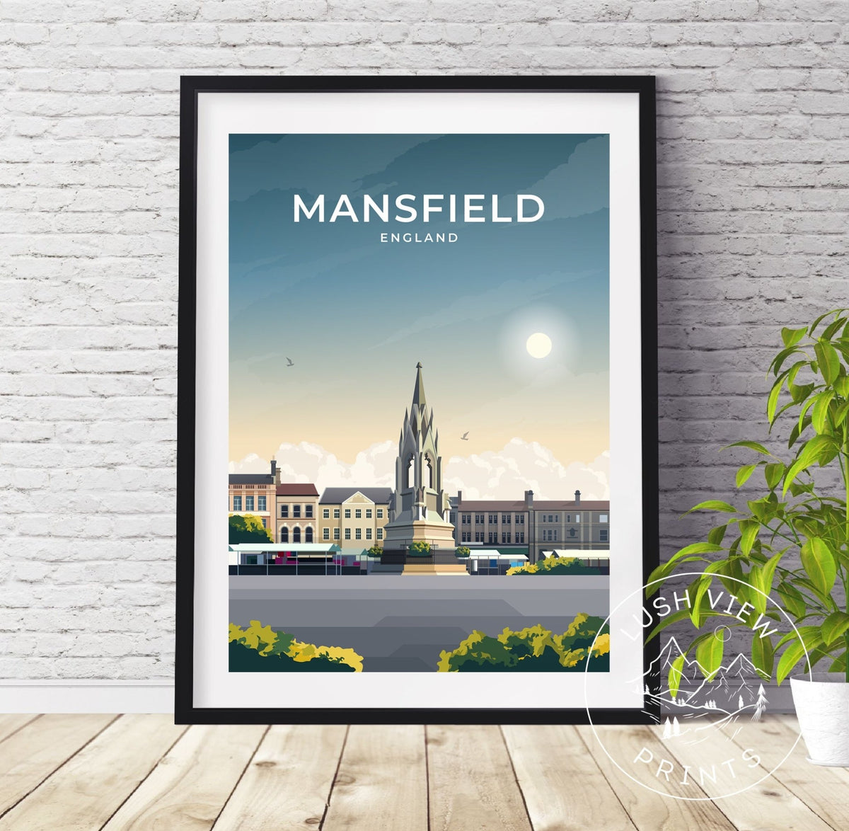 MANSFIELD - ENGLAND - LUSH VIEW PRINTS