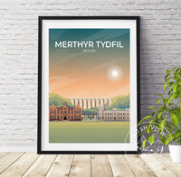 MERTHYR TYDFIL - WALES - LUSH VIEW PRINTS