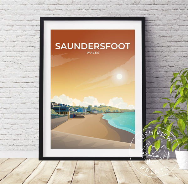 SAUNDERSFOOT - WALES - LUSH VIEW PRINTS