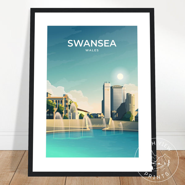 SWANSEA - WALES - LUSH VIEW PRINTS