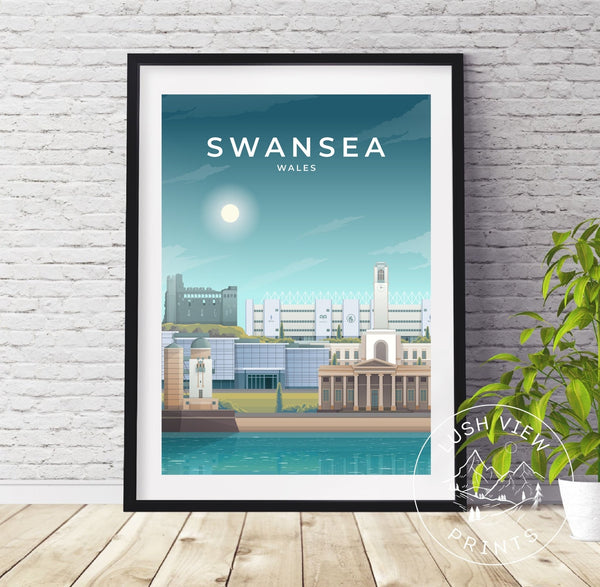 SWANSEA - WALES - LUSH VIEW PRINTS