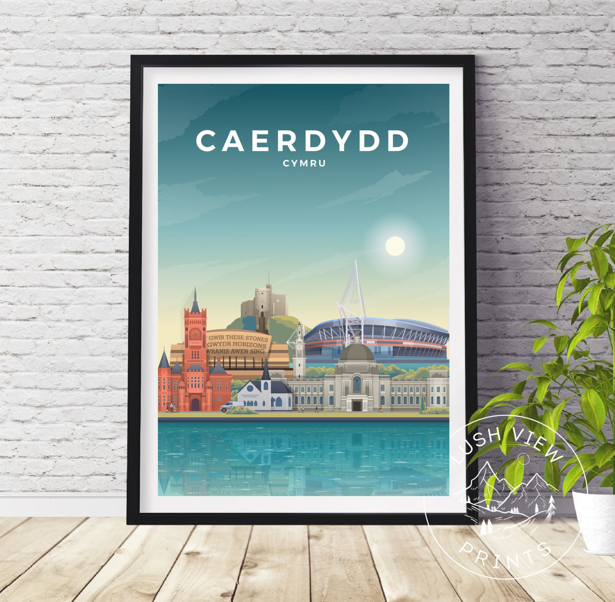 CAERDYDD - CYMRU - LUSH VIEW PRINTS