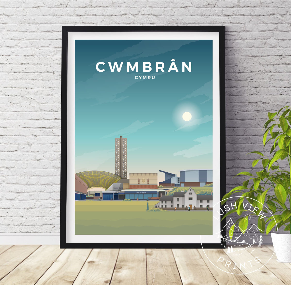 CWMBRÂN - CYMRU - LUSH VIEW PRINTS