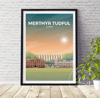 MERTHYR TUDFUL - CYMRU - LUSH VIEW PRINTS